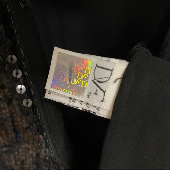 Diane von Furstenberg Sequined Silk Wrap Jumpsuit - Picture 9 of 9